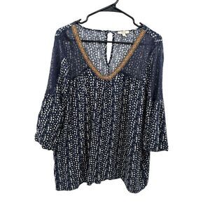 Kori America anthropology,  long sleeve boho top